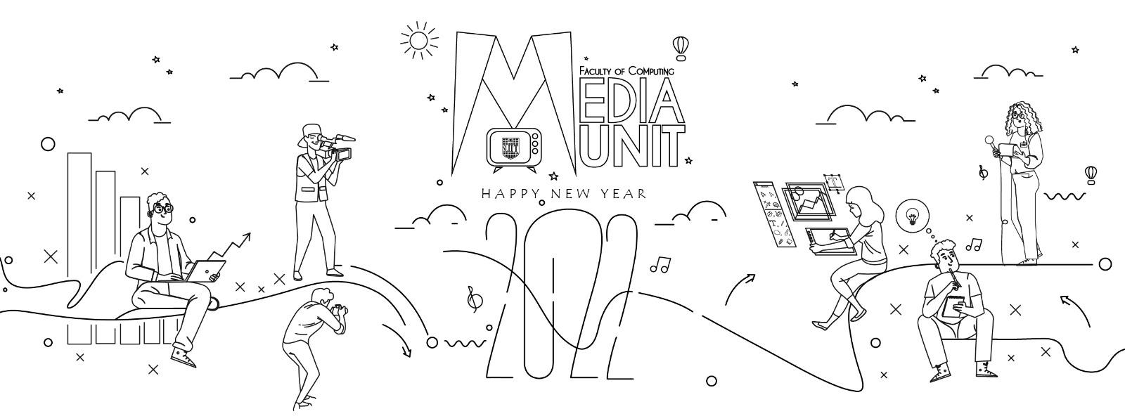 Media Unit — Creators in Action Line Art